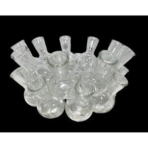 Clear Glass Bud Vase Set Wreath Design  20 Mini Vases  Home Decor & Floral Arran
